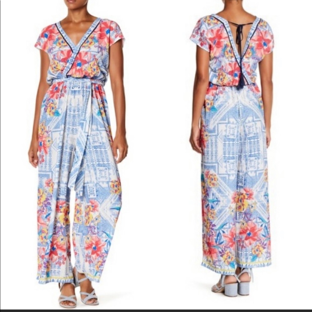 Wide leg Tropical Geometric jumpsuit Flying Tomato Xs/S